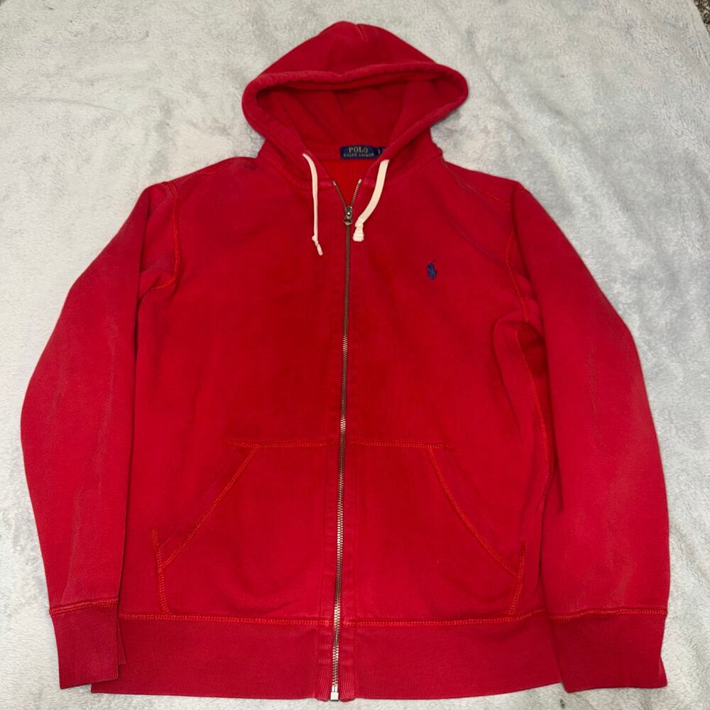 Polo Ralph Lauren Full Zip Hoodie Faded Red Men's L